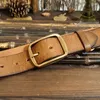 Belts 3.8CM Width Thickened Pure Cow Leather Belt For Men Vintage Retro Casual Western Cowboy High Quality Mens Luxury G802