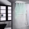 Badezimmer-Duschsets aus gebürstetem Nickel, Decken-Thermostat-Regenset, Kopfsystem mit hohem Durchfluss