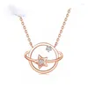 Choker Dream Star Necklace Girl's Clavicle Chain Silver Color Universe Rose Gold