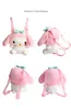 Brinquedo de pelúcia 40 cm Kuromi chinchila desenho animado mochila infantil moda presente de modelagem