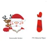 Geschenkwikkel Kerstauto achterruit Wiper Stickers 3d Santa Claus zwaaiende arm sticker waterdichte voorruit Xmas
