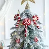 Mix Süße Weihnachtszuckerstangen Lutscher Baumkugeln Ornament Hängende Weihnachtsdekoration 2023 Navidad Natal Noel Dekor