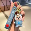 Porte-clés créatif ours stupide dessin animé poupée clé mignon couple pendentif sac de voiture
