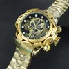 Armbanduhr 2022 Original Invincible Watches für Herren Big Dial Gift Unbesiedelte Luxus Sportwache Edelstahl Automatikdatum