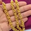 Chains Hip Hop Mens Necklace Yellow Gold Filled Solid Jewelry Chain