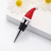 Bar Tools Christmas Alloy Bottle Stopper Red Green Santa Hat Beverage Cap Leak Proof Champagne Bottles Sealer Xmas Wine Accessories Smtow