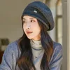 Berets estenala gebreide baret herfst boina mujer dames casual sboy schilders cap Korean mode flat retro Franse design art hoed