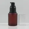 Botellas de almacenamiento Botella de bomba de loción de 30 ml 1 oz Aerosol de vidrio rojo rosa mate