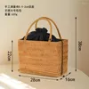 Bolsas de armazenamento Vietnamita Pure Made Handmade Rattan Bolsa feminina Feminina Bestas Pastoral Postoral Pão portátil para meninas