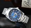 2022 MENS LUXURY 3-PIN Fashion High Quality Unisex Metal Steel Quartz Watch Band Calender Function