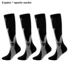 Sports Socks 2pairs Women Men Breathable Compression Cycling Running Adults Youth Anti Fatigue Knee High Stockings Fashion