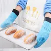 Gants de four en silicone 1 pièce coussinets triple couche confortables gant manique en coton facile à nettoyer pour la maison