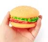 Squeaky Burger Pet Latex Hamburger Jouet pour chien Jouets sonores Boules de dentition Chien sphérique Durable Chiot Interactif Résistant à la déchirure Petits chiens moyens pour soulager l'ennui