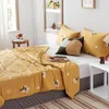 Blankets A Class Knitted Cotton Fabric Summer Thin Quilt Or Blanket On Bed And Sofa For Good Sleep At Home El