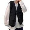 Gilet da uomo Gilet cargo da uomo Tasche multiple Chiusura con fibbie Utensili Tinta unita Giacca senza maniche Gilet traspirante da esterno