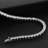 Pendanthalsband Oevas 100% 925 Sterling Silver Full 3mm4mm Luxury High Carbon Diamond Tennis Chains Halsband Sparkling Party Fine Jewelry Gifts 221026