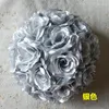 Flores decorativas 1pcs 20cm Artificial Silk Flower Rose Kissing Ball Bouquet Piola Pomander Party Festa de Natal Decoração do Dia dos Namorados