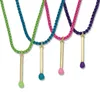 Choker kleurrijke ketting kettingen voor vrouwen meisjes lange bar hanger etnische sieraden statement mode schattige ketting slagen