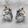 Cluster Rings Egyptische kruis Anubis Patronus roestvrijstalen heren dames punk trendy voor mannelijke motorrijder sieraden creativiteit geschenk groothandel