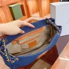 Borsa a tracolla alla moda in tessuto denim Borsa da donna di qualità Borsa di design di lusso Borse a tracolla di marca francese Portafoglio ShoppingBag di grande capacità 30 cm