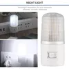 Luces nocturnas, lámpara de 3W, 6 luces LED, enchufe de pared para cabecera, enchufe de EE. UU., AC 110, decoración del hogar para regalo de bebé, ahorro de energía