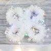 Juldekorationer 2m Snöflinga rotting Tinsel Garland Tree Ornament Metallic Foil White Wire Xmas Year Party Decor