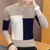 Pulls pour hommes O Nerk Young Men Sweater Pull Elastic Winter Pullover pour usure quotidienne