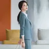 Женские костюмы Blazers Lady Women Suits Set 2022 Весна и осенний белый пик лацкал Slim Professional 2 Piece Set Set Sut Women's Bantsuit Customi Made T221027