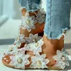 Sandalen Böhmischen frauen Sommer Schuhe Mode Lässig Blumen Perle Flache Zehenring Strand Schuhe Sandale Zapatos De Mujer
