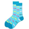 Chaussettes amusantes pour hommes, mode Harajuku, dessin animé poisson bière ancre, anneau de natation, nouveauté unisexe, chaussettes de Couple, Skateboard