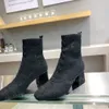 デザイナーの女性ブーツVolver Ankle BootStretch Booties Ladies Starrup Heel Bootie本物のレザーシューズスリップオンハイヒール