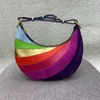 Graphie Petit Hobo Sac En Cuir Laminé Demi-Lune Designer Fermeture À Glissière De Luxe Sous Les Bras Sacs À Bandoulière Croissant Fond Femmes Sac À Main