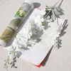 装飾的な花デルフィニウムロングブランチと葉の葉の人工ハイエンドの家庭の結婚式の秋の飾り植を植えます