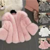 Pardessus élégant en fourrure pour femme/blanc/rose/gris faux manteau en peau entière/manteau moelleux pour femme XS-3XL