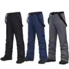 Pantalon de Ski à bretelles pantalon de Ski homme Snowboard hiver ma épais pantalon thermique coupe-vent imperméable Snowboard grande taille L221025