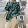 Maglioni da donna maglione donna dolcevita leopardo lavorato a maglia stampa animalier inverno spesso pullover femminili top casual oversize G221018