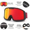 Gogle narciarskie jasność Zwiększona goggs dla mężczyzn kobiety anty mgły UV Ochrona Snow PC NS TUP Frame Snowboard L221022