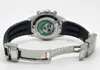 Super top rel￳gios BTF Asia 4130 Rel￳gios de qualidade da f￡brica 40mm Dial preto com diamante autom￡tico 904L Data mec￢nica Sapphire Wimbledon Rubber Strap Watches