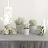 Fleurs décoratives 1pc plantes artificielles succulentes pour décoration intérieure fausse décoration cactus plantas artificiales vert succulent