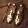 Kleiderschuhe Italienische Schuhmann Mode Gent Leder -Ladung Casual Mi für Männer Luxuri Soziale Männer Moccasins amtlich