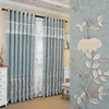 Curtain Modern European Curtains For Living Room Bedroom Dining Luxury Blackout Haze Blue Macrame Embroidered Shading Drape