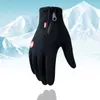 Gants d'hiver chauds pour hommes femmes écran tactile chaud en plein air cyclisme conduite moto gants froids coupe-vent antidérapant femmes