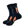 Chaussettes de sport antidérapantes pour hommes, bas de Compression, pour basket-ball, hauteur des genoux, course à pied, cyclisme d'hiver