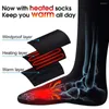 Sports Socks 1Pair 3V Thermal Cotton Heated Men Women Battery Case Operated Winter Foot Warmer Electric Warming