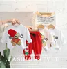 Kl￤der s￤tter baby flickor pojkar kl￤der set barn casual kl￤der v￥ren barn semester kl￤der fall tecknad l￥ng ￤rm t shirt byxor282i