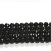 Perles 6/8/10mm pierre naturelle perle en tranches Agate noire pour bijoux couture collier Bracelet bricolage accessoires en gros