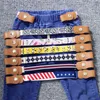 Ceintures Ceinture en toile pour enfants Haute-élastique Hommes PU Bouton sans boucle Réglable Élastique pour enfants