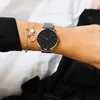 Armbandsur Top Brand Women Watches Simple Fashion Ultra Thin Thin rostfritt st￥l Ladies Watch Clock Montre Femme Zegarki Damskie