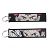 Keychains Lanyards Japanese Key Tag Jujutsu Kaisen Ring Motorcycles Cars Bag Backpack Chaveiro Embroidery Fobs Fashion Keychain Gift Smtuj