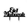 Festleveranser Eid Mubarak Cake Inserting Card Acrylic Ramadan Decor Festival Anniversary Party Party